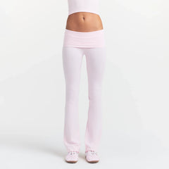 COTTON JERSEY FOLDOVER PANT | CHERRY BLOSSOM