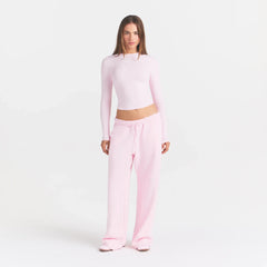 COTTON JERSEY LONG SLEEVE T-SHIRT | CHERRY BLOSSOM