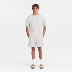 JERSEY LOUNGE MENS RELAXED SHORT | CHALK HEATHER