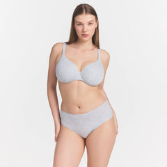 EVERYDAY COTTON FULL COVERAGE BRA | LIGHT HEATHER GREY