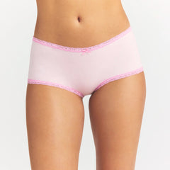 LIGHTWEIGHT COTTON LACE BOY SHORT | CHERRY BLOSSOM