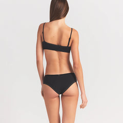 LIGHTWEIGHT COTTON LOGO PICOT HIPSTER | SOOT