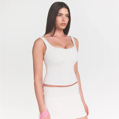 NikeSKIMS MATTE SQUARE NECK TANK | IVORY