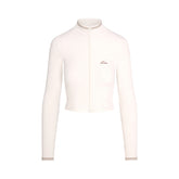 NikeSKIMS RIBBED SEAMLESS ZIP UP CROP JACKET | IVORY