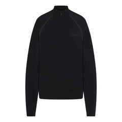 NikeSKIMS STRETCH KNIT LONG SLEEVE HALF ZIP | OBSIDIAN