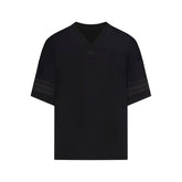 NikeSKIMS STRETCH KNIT OVERSIZED V-NECK TOP | OBSIDIAN
