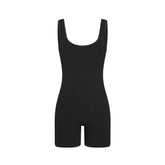 NikeSKIMS RIBBED SEAMLESS SCOOP 5" ONE PIECE | OBSIDIAN