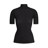 NikeSKIMS WEIGHTLESS LAYERS MOCK NECK SHORT SLEEVE T-SHIRT | OBSIDIAN