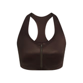NikeSKIMS SATIN SHINE RACERBACK ZIP FRONT BRA | PHOENIX