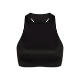 NikeSKIMS SATIN SHINE HIGH NECK BRA | OBSIDIAN