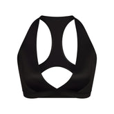NikeSKIMS SATIN SHINE RACERBACK BRA | OBSIDIAN