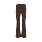 NikeSKIMS MATTE FOLDOVER SLIM FLARE LEGGING | DARK SEPIA