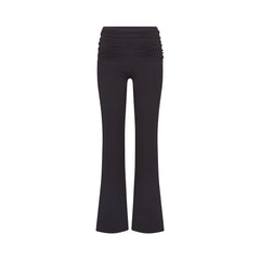NikeSKIMS MATTE FOLDOVER SLIM FLARE LEGGING | OBSIDIAN