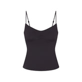 NikeSKIMS MATTE SHIRRED FRONT TANK | OBSIDIAN