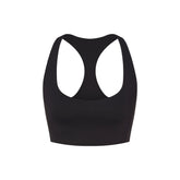NikeSKIMS MATTE SHINE MIX RACERBACK BRA TOP | OBSIDIAN AND IGNEOUS