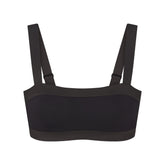 NikeSKIMS MATTE SHINE MIX STRAIGHT NECK BRA | OBSIDIAN AND IGNEOUS