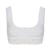 LIGHTWEIGHT COTTON LACE SCOOP BRALETTE | AIRSPACE LAGUNA STRIPE