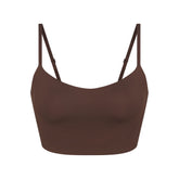 NikeSKIMS MATTE CAMI BRA TOP | DARK SEPIA