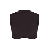 NikeSKIMS STUDIO STRETCH MOCK NECK BRA TOP | DARK ROAST