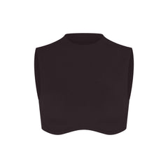 NikeSKIMS STUDIO STRETCH MOCK NECK BRA TOP | DARK ROAST