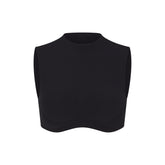 NikeSKIMS STUDIO STRETCH MOCK NECK BRA TOP | OBSIDIAN