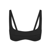 NikeSKIMS STUDIO STRETCH SEAM FRONT MICRO BRA | OBSIDIAN