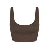 NikeSKIMS MATTE LONGLINE CORSET BRA | DARK SEPIA