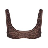 FITS EVERYBODY MICRO SCOOP BRALETTE | UMBER LEOPARD PRINT
