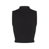 NikeSKIMS VINTAGE SEAMLESS MOCK NECK BRA TOP | OBSIDIAN