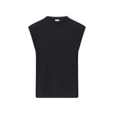 HEAVYWEIGHT COTTON MENS CROPPED MUSCLE TANK | OBSIDIAN