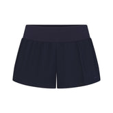 WOVEN COTTON FLUTTER SHORT | NAVY
