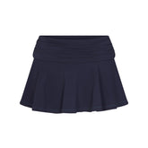 COTTON JERSEY FOLDOVER MINI SKORT | NAVY