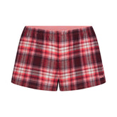 FLANNEL SLEEP CHEEKY BOXER | ULTRA PINK SANGRIA PLAID