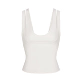 NikeSKIMS MATTE DOUBLE STRAP SCOOP TANK | IVORY