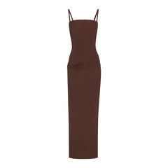 VETTESE X SKIMS SHEER MODAL LONG DRESS | COCOA
