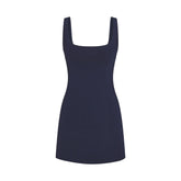 COTTON JERSEY MINI DRESS | NAVY
