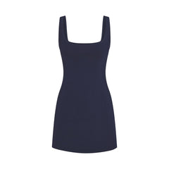 COTTON JERSEY MINI DRESS | NAVY