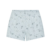 COTTON JERSEY LOOSE SHORT | POWDER BLUE BANDANA