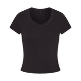 WORN IN JERSEY BABY V NECK TEE | WASHED ONYX