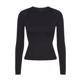 NikeSKIMS AIRY LONG SLEEVE CREW NECK TOP | OBSIDIAN