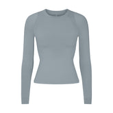 NikeSKIMS AIRY LONG SLEEVE CREW NECK TOP | WASHED PACIFIC