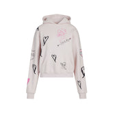 COTTON FLEECE CLASSIC HOODIE | BARELY PINK ANGEL SKETCH