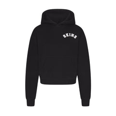 COTTON FLEECE CLASSIC HOODIE | ONYX SNOW ARCHED SKIMS LOGO
