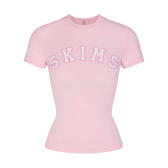 COTTON JERSEY LOGO T-SHIRT | CHERRY BLOSSOM WITH SNOW LOGO