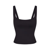 NikeSKIMS MATTE SQUARE NECK TANK | OBSIDIAN