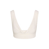 VETTESE X SKIMS SHEER MODAL DRAPED BRALETTE | ECRU