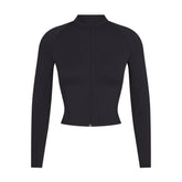 NikeSKIMS MATTE MOCK NECK FULL ZIP JACKET | OBSIDIAN