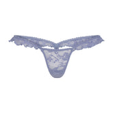 STRETCH LACE BUTTERFLY THONG | SLATE