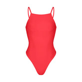ICONIC SWIM HIGH NECK ONE PIECE | CARMINE
