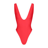 ICONIC SWIM PLUNGE ONE PIECE | CARMINE
